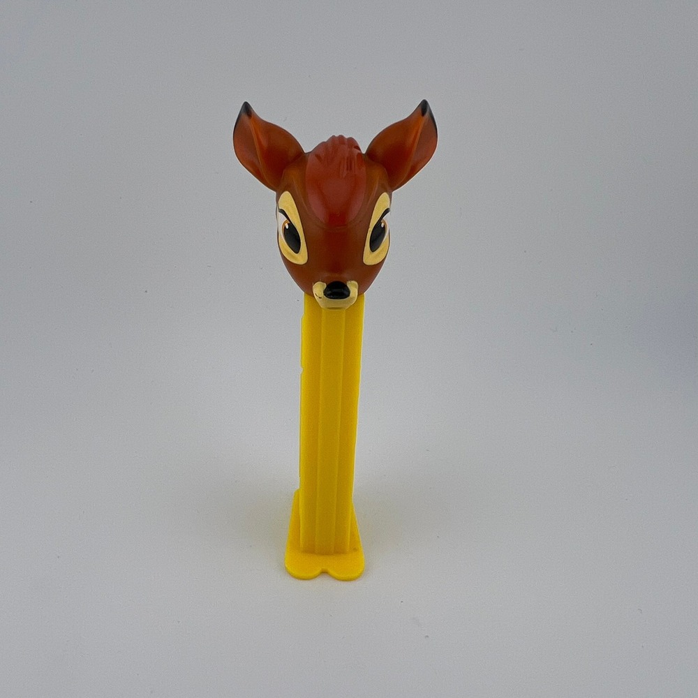 Disney Bambi PEZ Dispenser Yellow Stem Made In China Deer Candy Toy